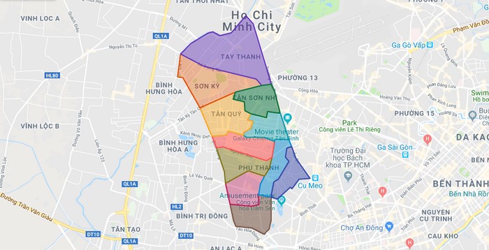 Bản Đồ Quận Tân Phú Thành Phố Hồ Chí Minh