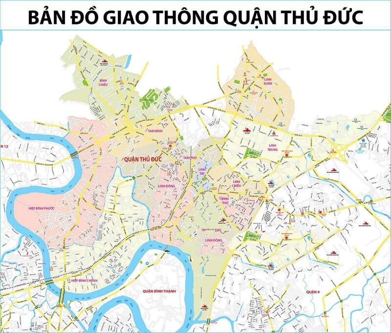 Nhận xét và tải về Bản đồ Thủ Đức thành phố Hồ Chí Minh Những đường phố ...